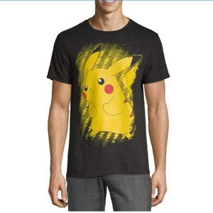 Pokemon Men's Brushstroke Pikachu Graphic T-Shirt Pokemon Pikachu Brushy